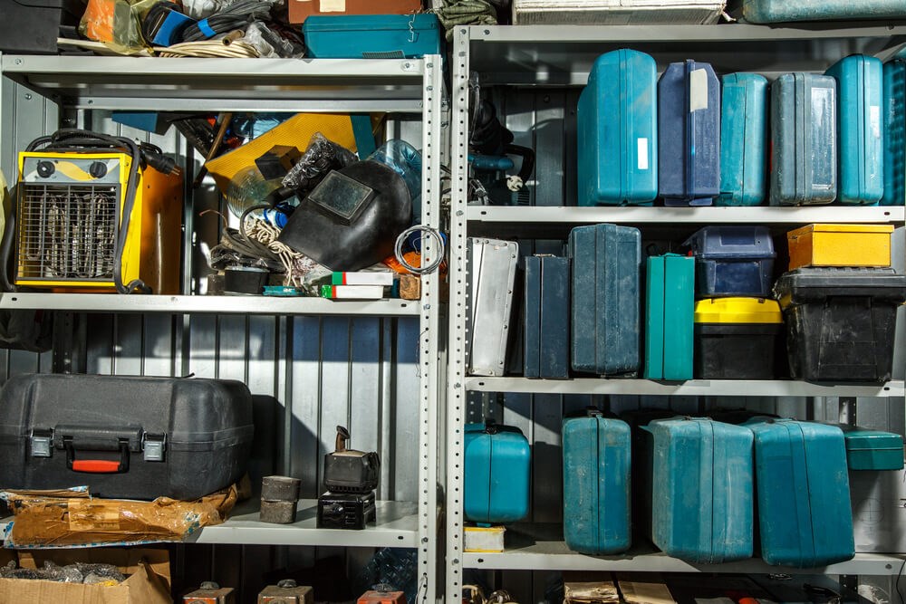 Safe storage for tools to prevent theft on a construction site
